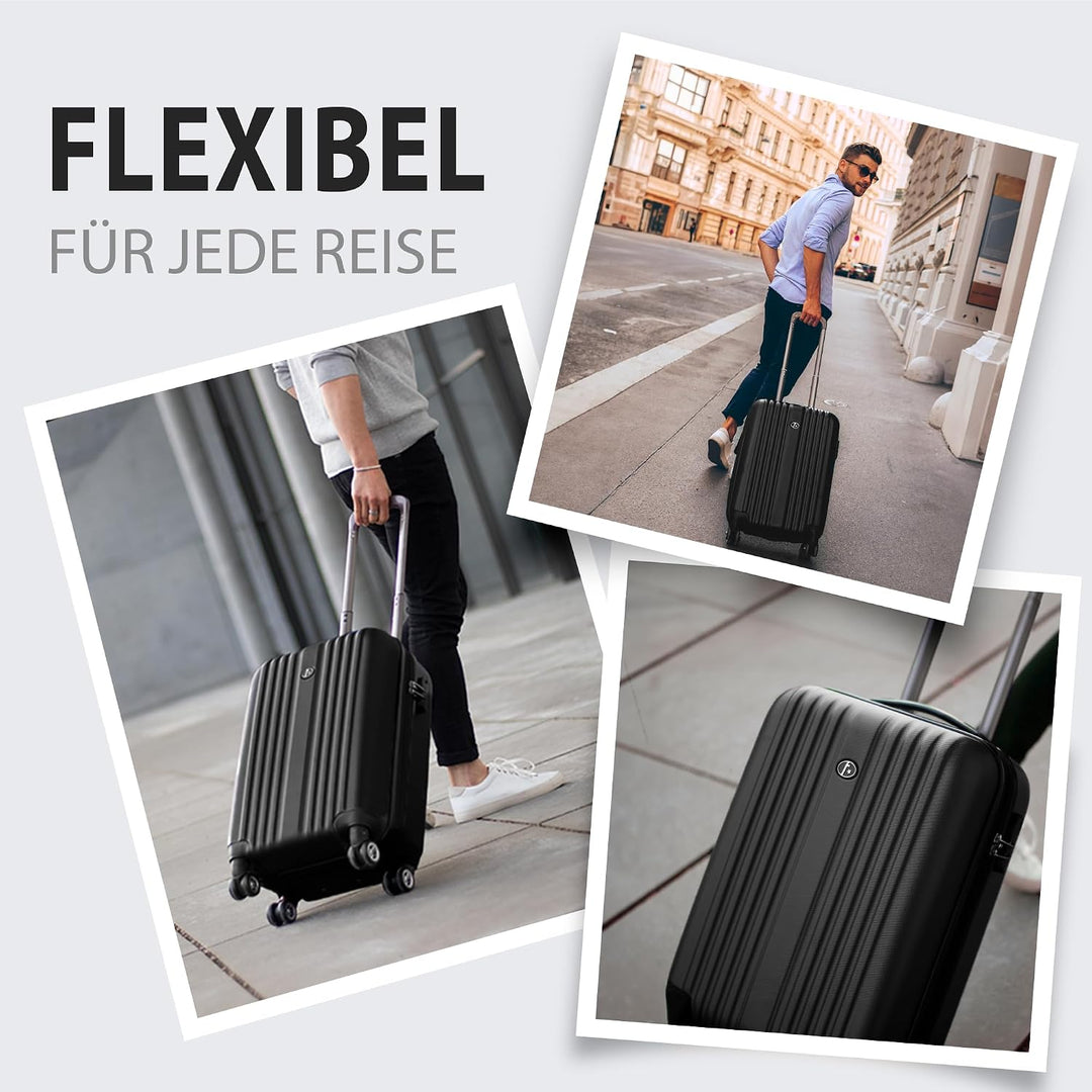 FERGÉ Kofferset Hartschale 3-teilig Toulouse Trolley-Set - Handgepäck 55 cm, L und XL 3er Set Hartsc