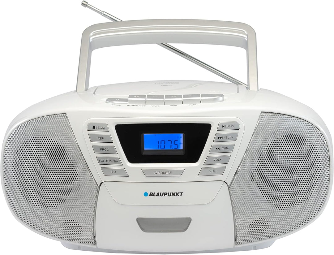 Blaupunkt B 120 WH tragbarer Kinder CD Player mit Bluetooth | Kassettenrekorder Kinder | Hörbuch Fun