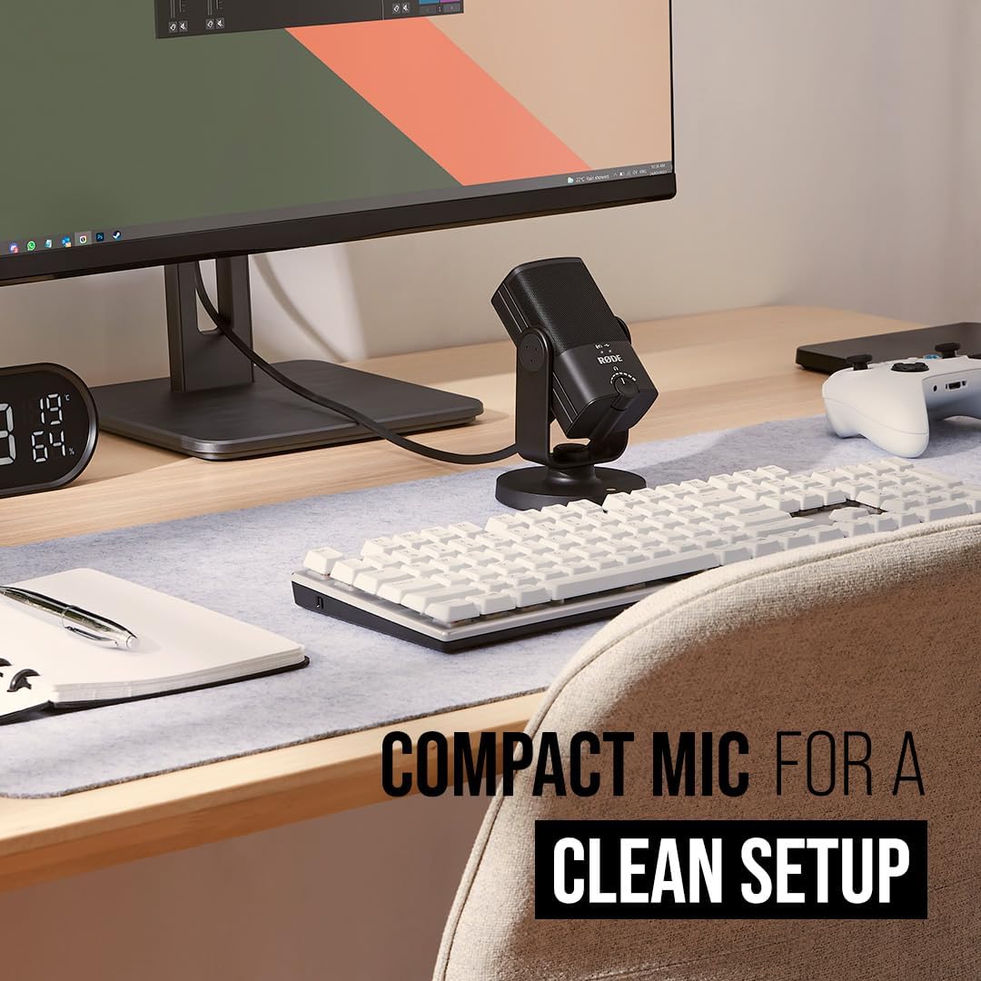 RØDE NT-USB Mini vielseitiges USB-Studio-Kondensatormikrofon & Logitech C270 Webcam, HD 720p, 60° Si