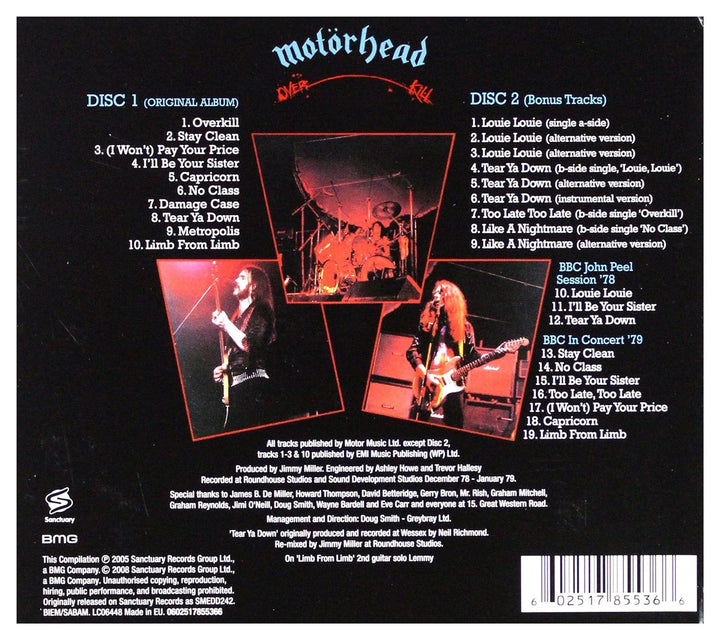 Overkill, Audio-CD