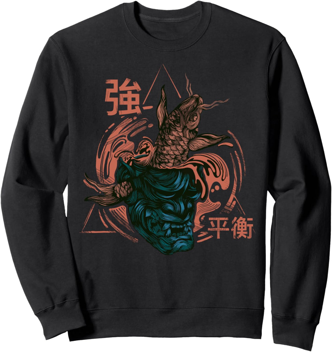 STÄRKE IN KANJI JAPANISCHE SYMBOLE, GLEICHGEWICHT JAPANISCH Sweatshirt