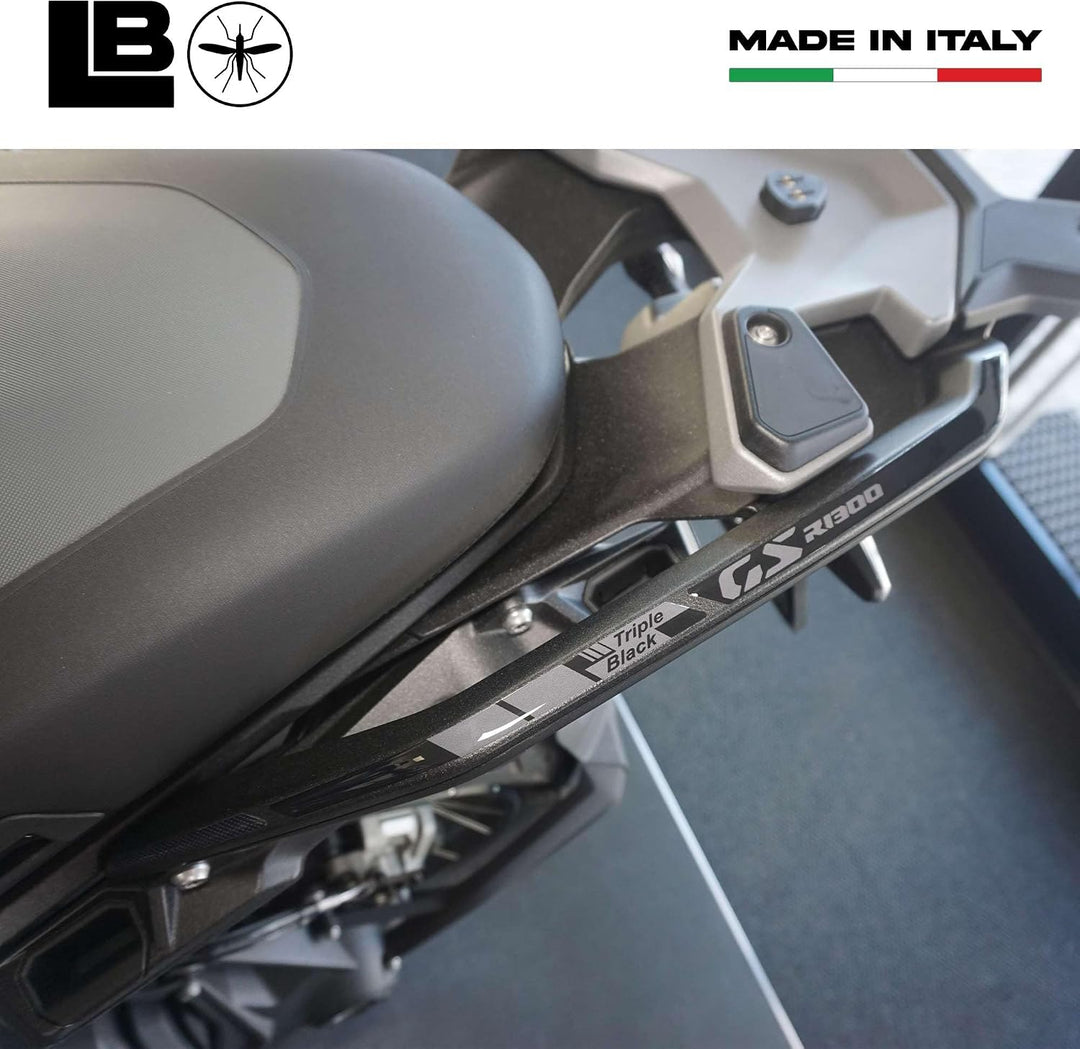 LABELBIKE 3D Aufkleber Motorradgriffe kompatibel mit BMW | R1300GS Triple Black, mit Topcase, Harzsc