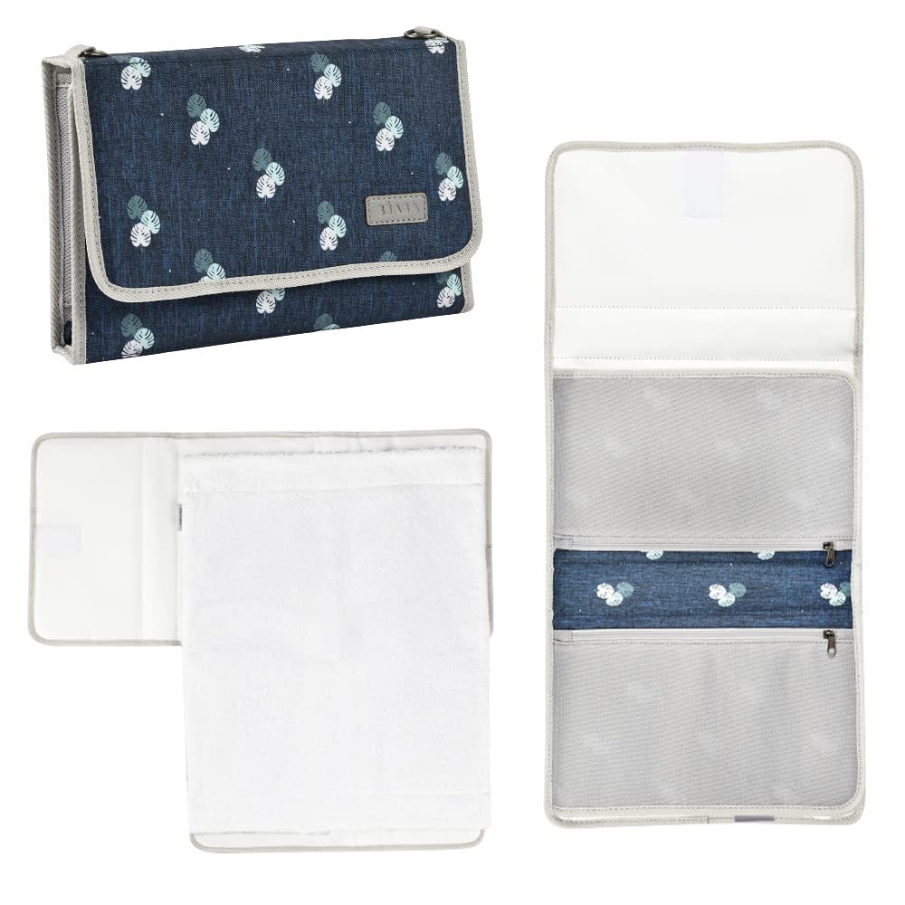 BÉABA, Baby Wickeltasche, Wickelunterlage aus 100% Baumwolle, für unterwegs, mit Fächern für Windeln