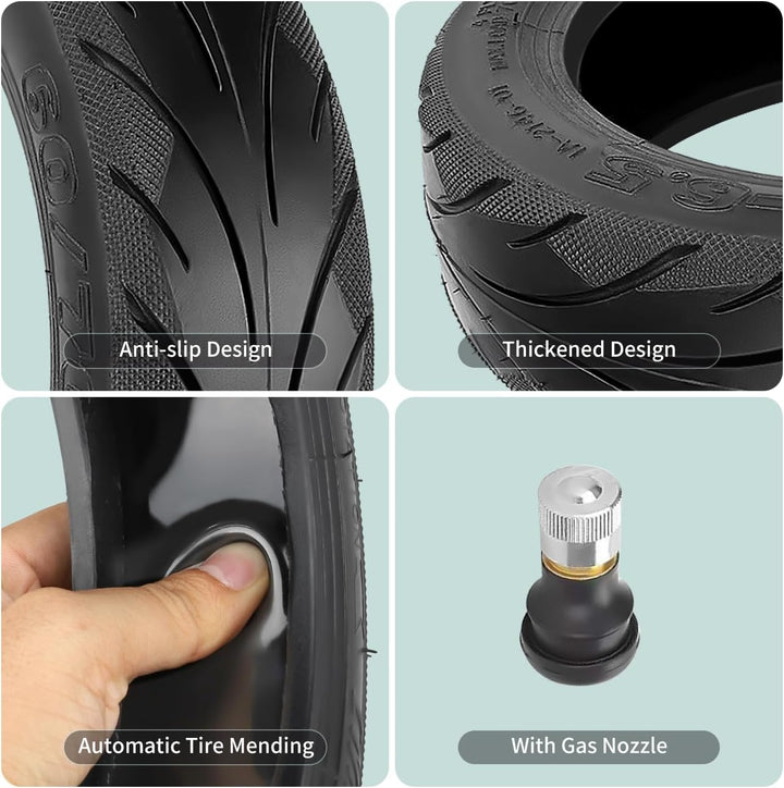 HYGJ Prodroam 60/70-6,5 Roller Reifen Explosionsgeschützter Schlauchloser Reifen Langlebiger und Sic