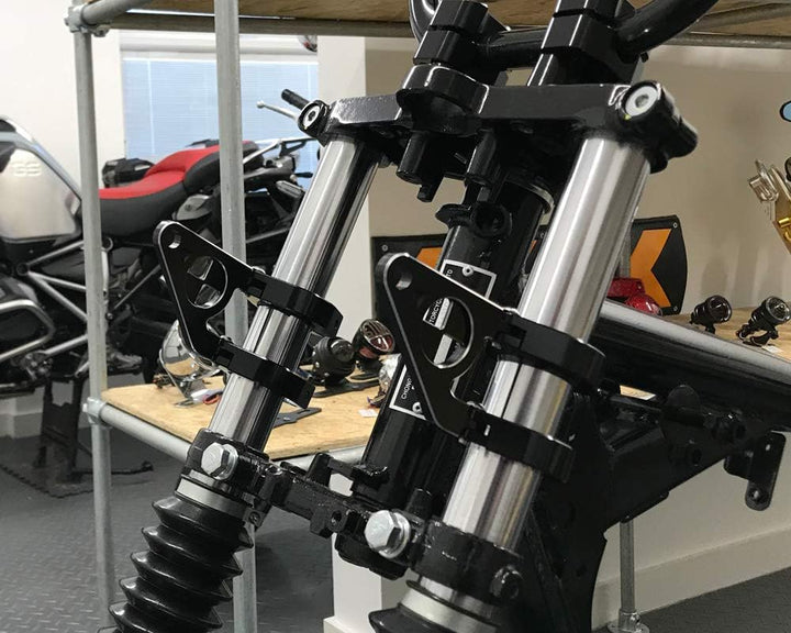 Motorrad Scheinwerfer-Halter Passend Für BMW Cafe Racer Projekt - Schwarz, 38-39mm, 38-39mm