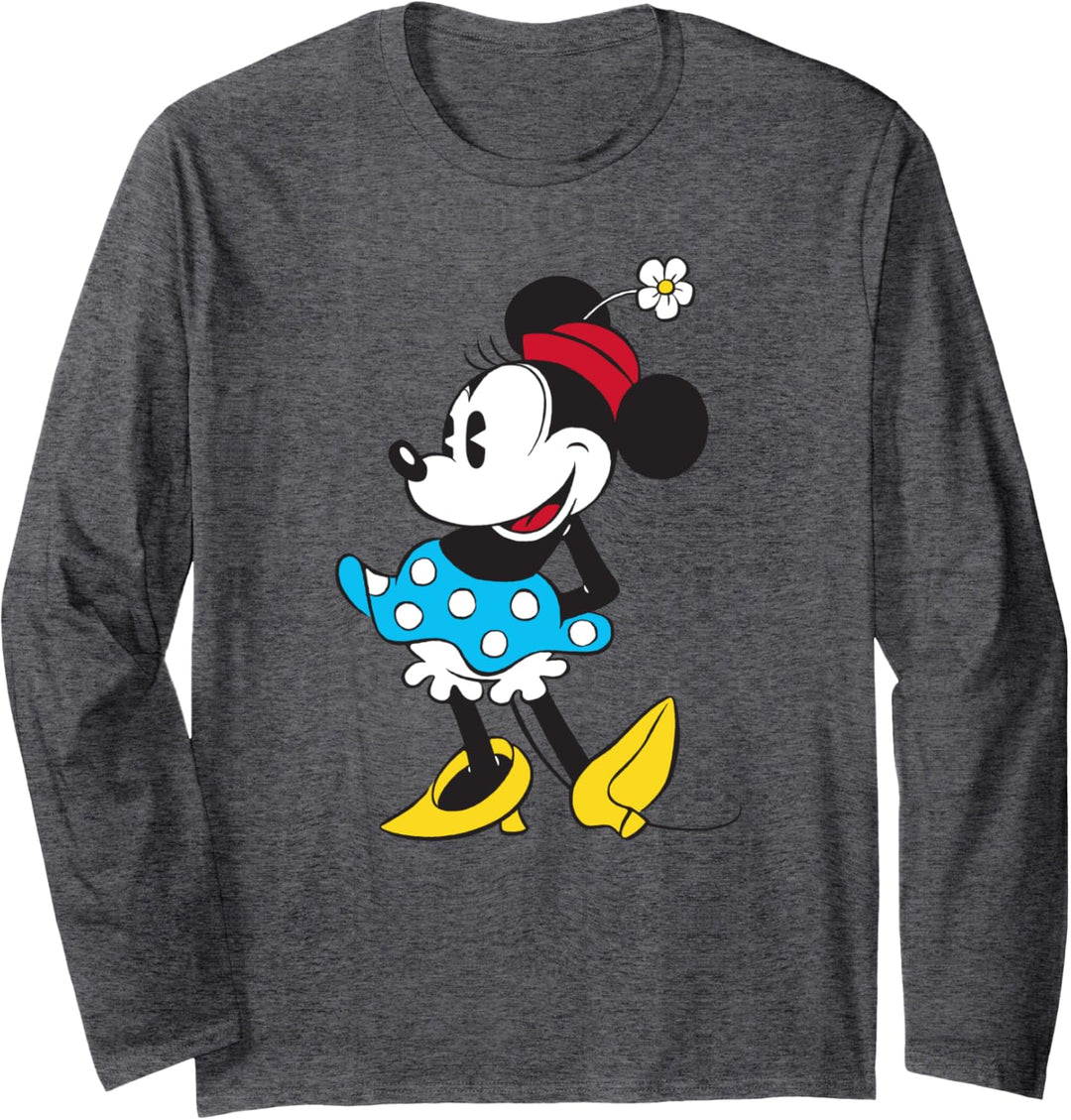 Disney Minnie Mouse in Pillbox Flower Hat Langarmshirt