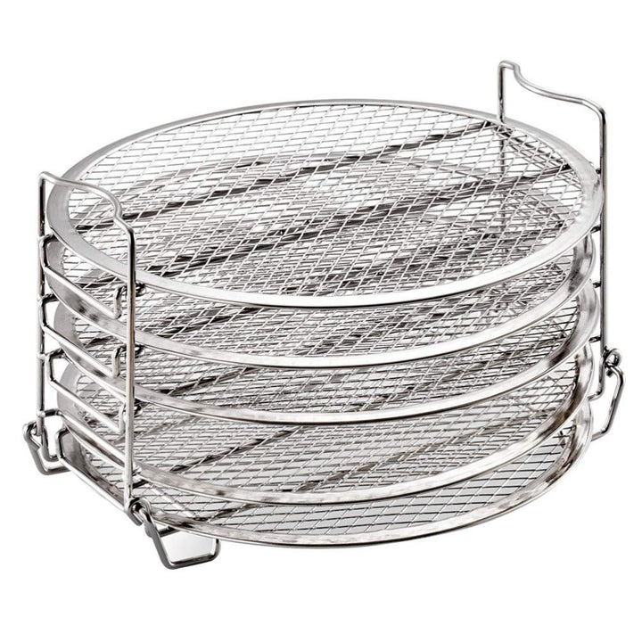 Hemoton Dehydrator Rack Edelstahl Dehydrator Ständer Grill Stand Air Fryer mit 5 Stapelbaren für Luf