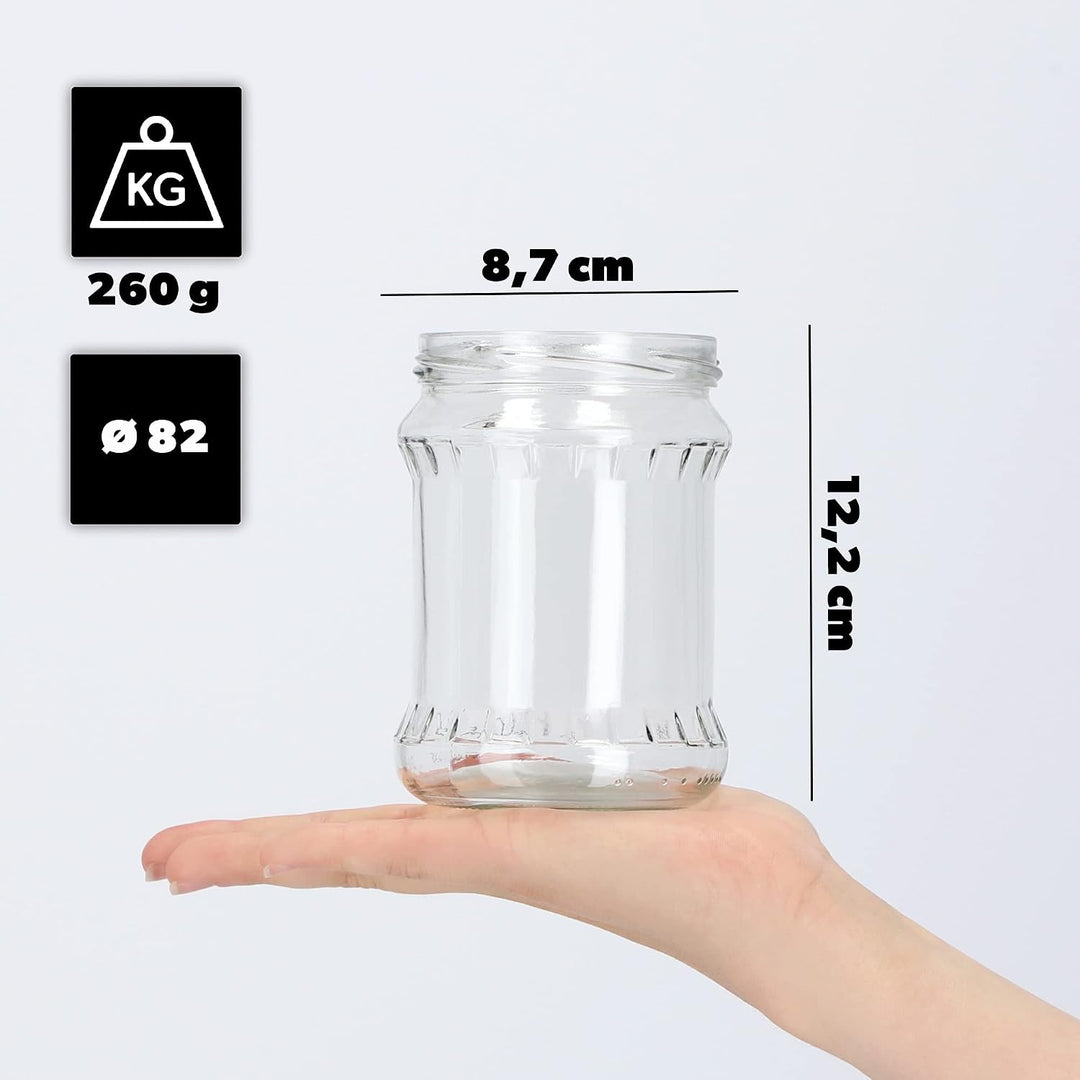 KADAX Einmachgläser 500ml TO82, Sturzgläser Mason Jar mit Schraubdeckel, Luftdichte Twist-off Gläser