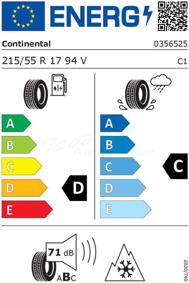 Continental Contact TS 815 M+S - 215/55R17 94V - Ganzjahresreifen 215/55R17 94V - M+S/3PMSF, 215/55R