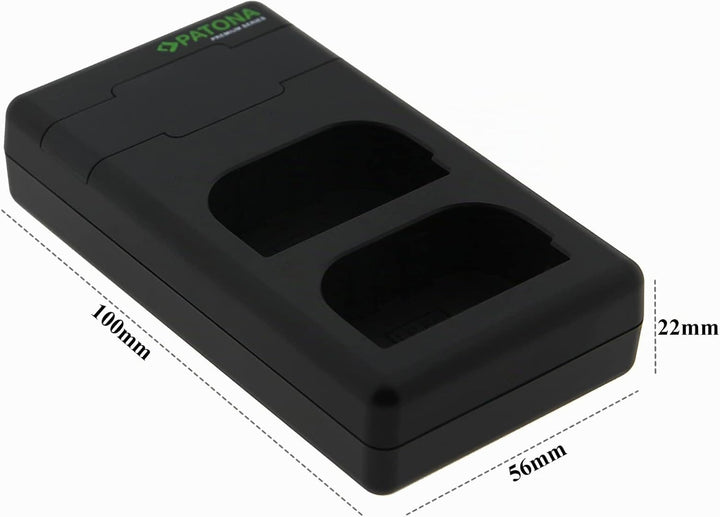 PATONA LP-E6NH LP-E6N LP-E6 - PD Performance Akku Ladegerät (1500mA) USB Mini Dual LCD - USB-C PD/QC