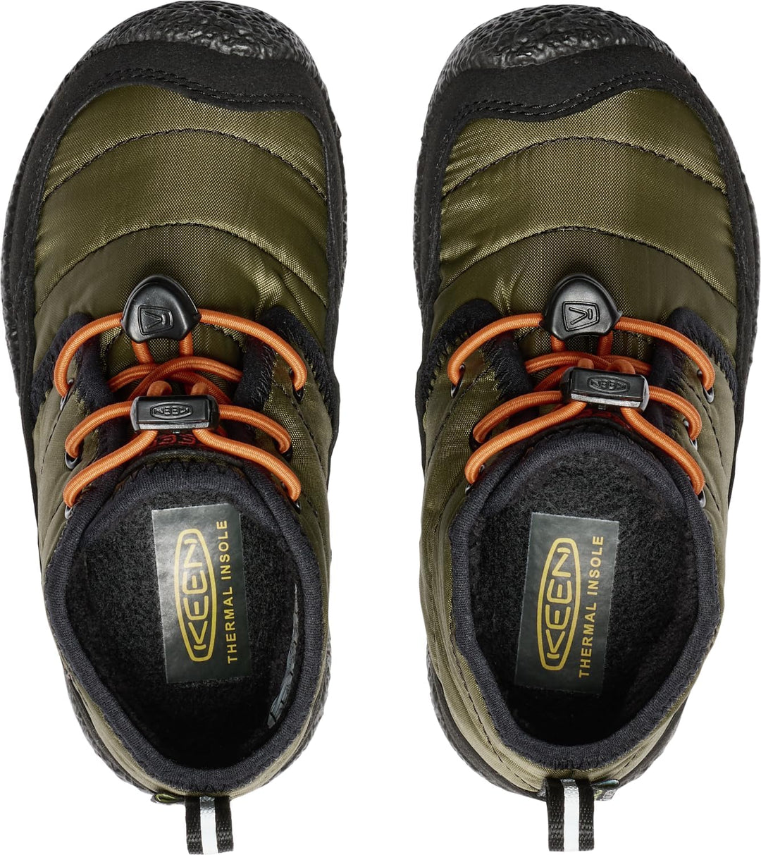 KEEN Unisex Kinder Howser 2 Waterproof Bottes Chukka, 24 EU Dark Olive Gold Flame