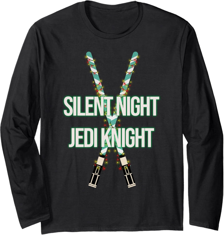 Star Wars Christmas Silent Night Jedi Knight Lightsabers Langarmshirt