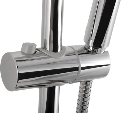 'aquaSu® Duschsystem Pitus mit Regendusche & Handbrause | Handbrause: 4-strahlig, wassersparend | Ko