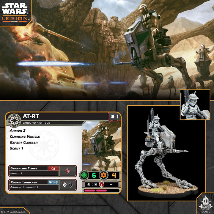 Asmodee, Star Wars: Legion – Republic AT-RT (AT-RT der Republik), DE-Version, Tabletop-Erweiterung f