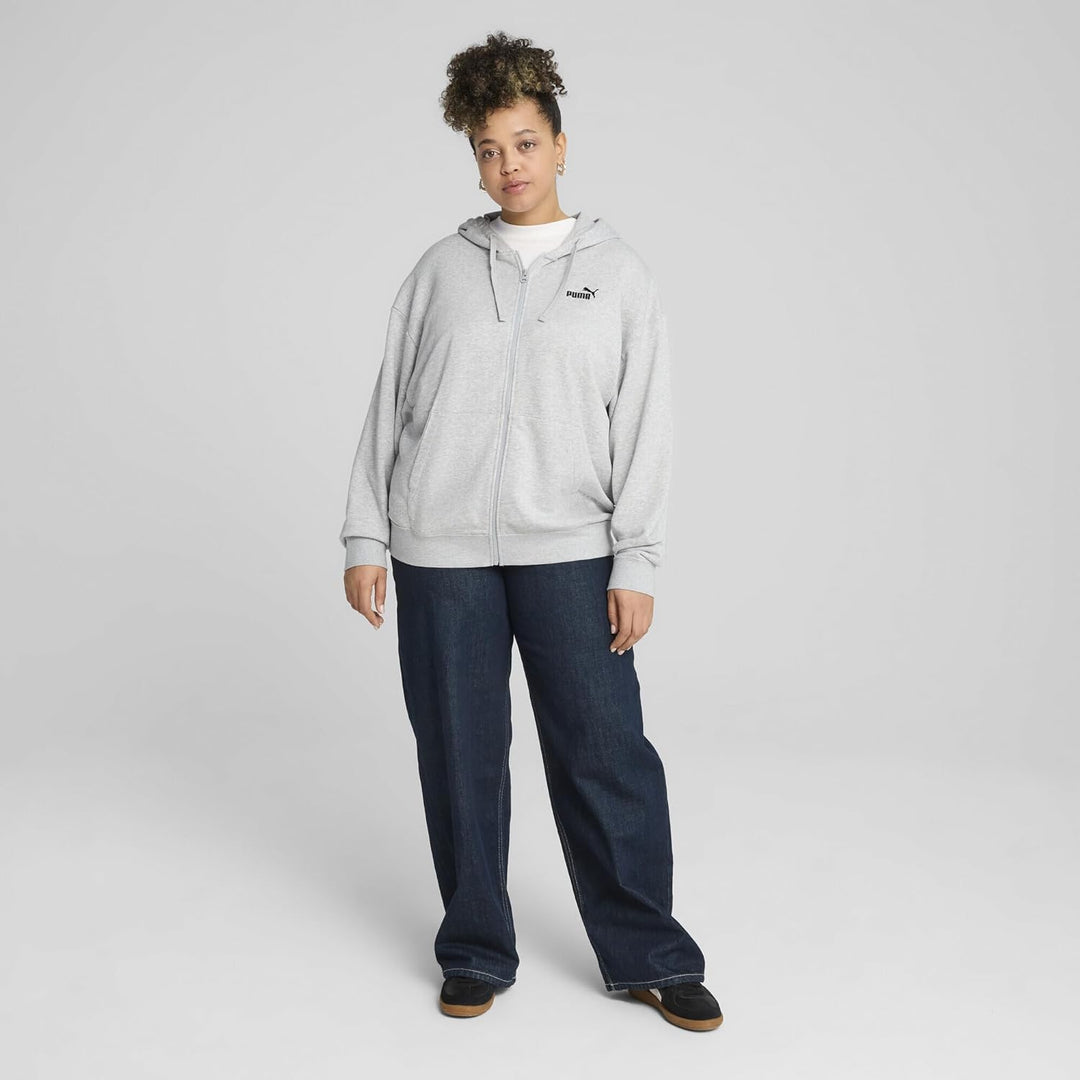 Puma Mädchen ESS Small No. 1 Logo Comfort Full-Zip Hoodie Tr Hooded Sweatshirt (1er Pack) S Light Gr