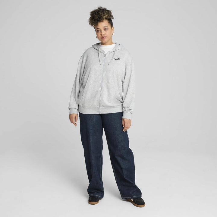 Puma Mädchen ESS Small No. 1 Logo Comfort Full-Zip Hoodie Tr Hooded Sweatshirt (1er Pack) S Light Gr