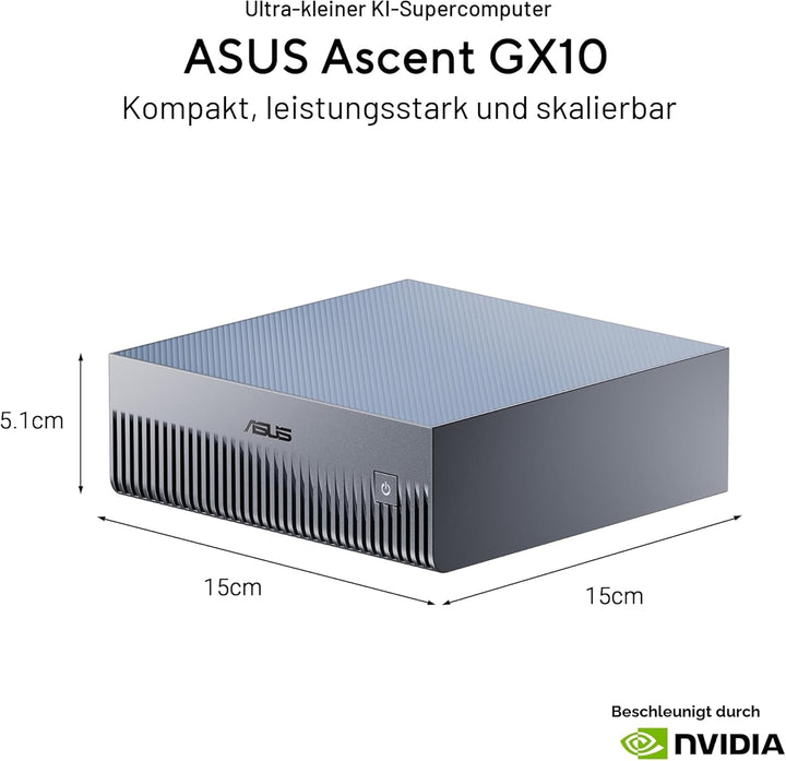 ASUS Ascent GX10-GG0003BN 1TB KI Supercomputer (NVIDIA GB10 Grace Blackwell Superchip, 1 petaFLOP KI