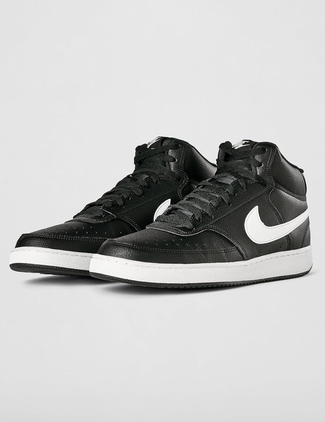 Nike Herren Court Vision Mid Nn Sneaker 38.5 EU Black White Black, 38.5 EU Black White Black