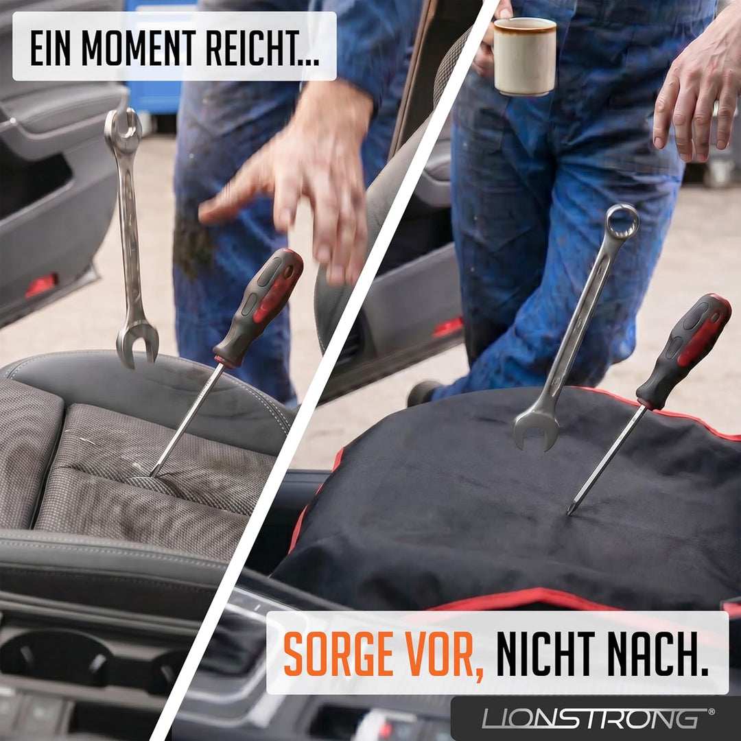 LIONSTRONG® Autositzschoner Vordersitz universell kompatibel [WASSERDICHT] - Autositzbezüge Vordersi