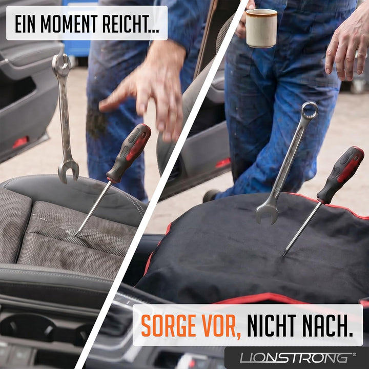 LIONSTRONG® Autositzschoner Vordersitz universell kompatibel [WASSERDICHT] - Autositzbezüge Vordersi