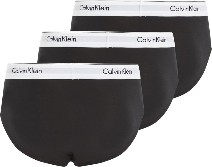 Calvin Klein Herren 3er Pack Unterhosen Hip Briefs Baumwolle mit Stretch XL Schwarz (Black/ Black/ B