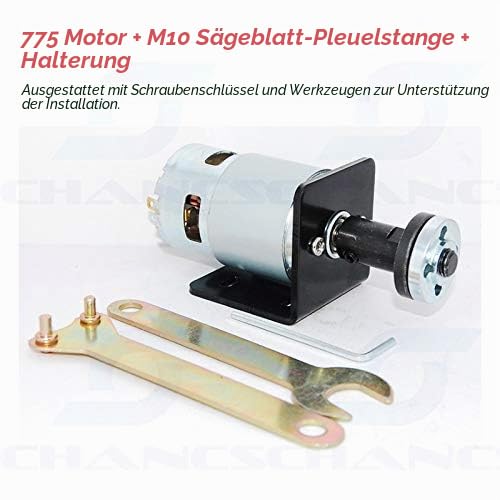 CHANCS Micro 775 Serie 12V/24V DC Motor mit Sägeblatt Verbindungsstange mit Sitz Montage Halter Stän