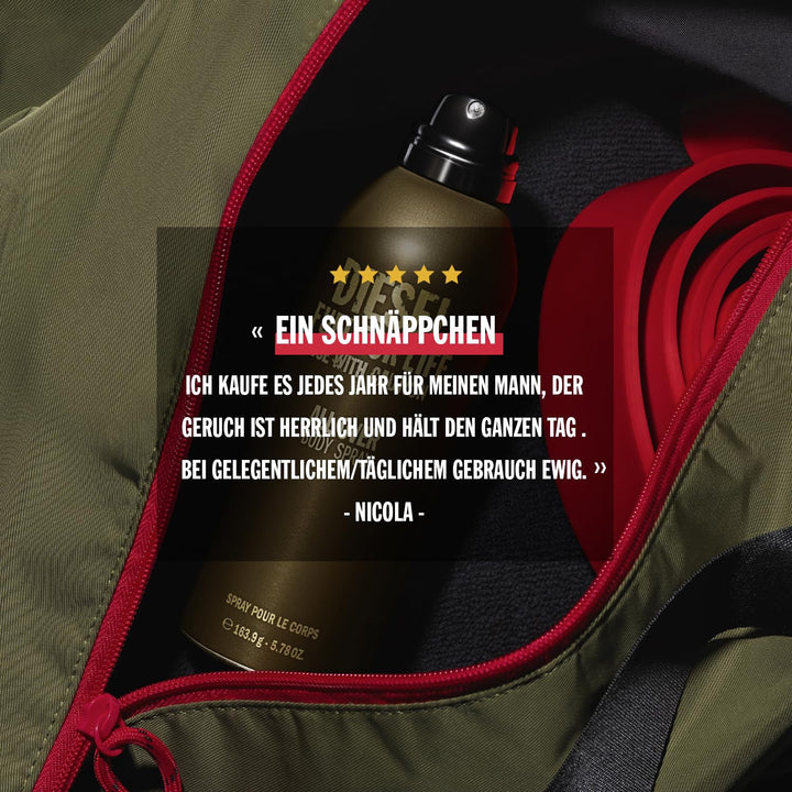 Diesel Fuel For Life, Bodyspray für Männer, Körperspray mit frischem und kraftvollem Duft nach Laven