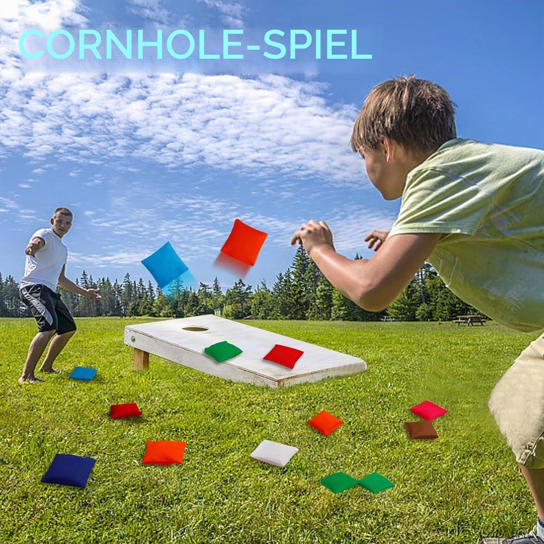 32 Stück Cornhole Säckchen, 8 × 8 cm Nylon Wurfsäckchen – Mini Bean Bags für Tossing, Kinder Outdoor