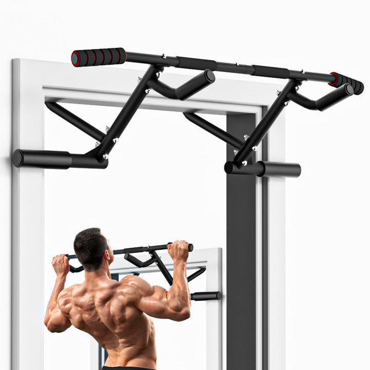 ONETWOFIT Klimmzugstange Türrahmen, Pull Up Bar for Doorway, mit Rutschfesten Griffen Trainingsgerät