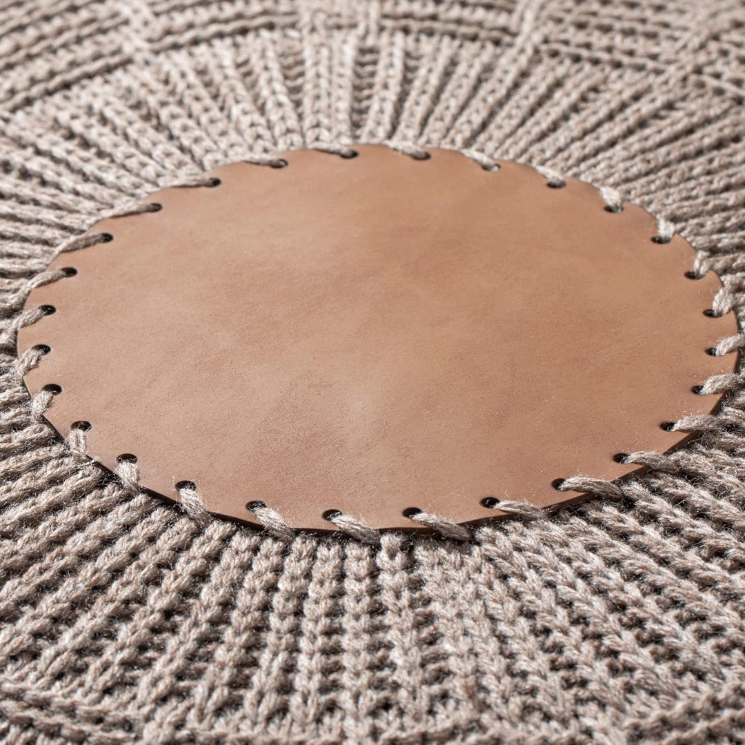 ENGLISH HOME Pouf Hocker, Rund Sitzpouf, Sitzhocker, Sitzpuff, Fusshocker, Strick Puff Hocker für Wo