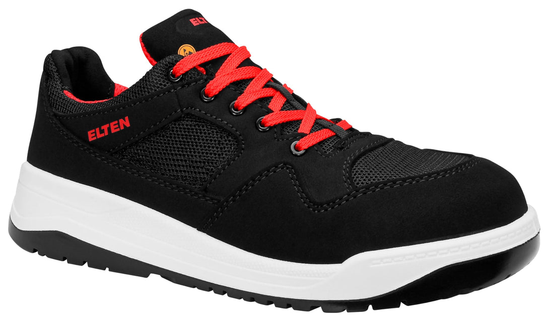 ELTEN Sicherheitsschuhe Lakers Black Low ESD S1P, Damen und Herren, Textil, Kunststoffkappe (Leichte