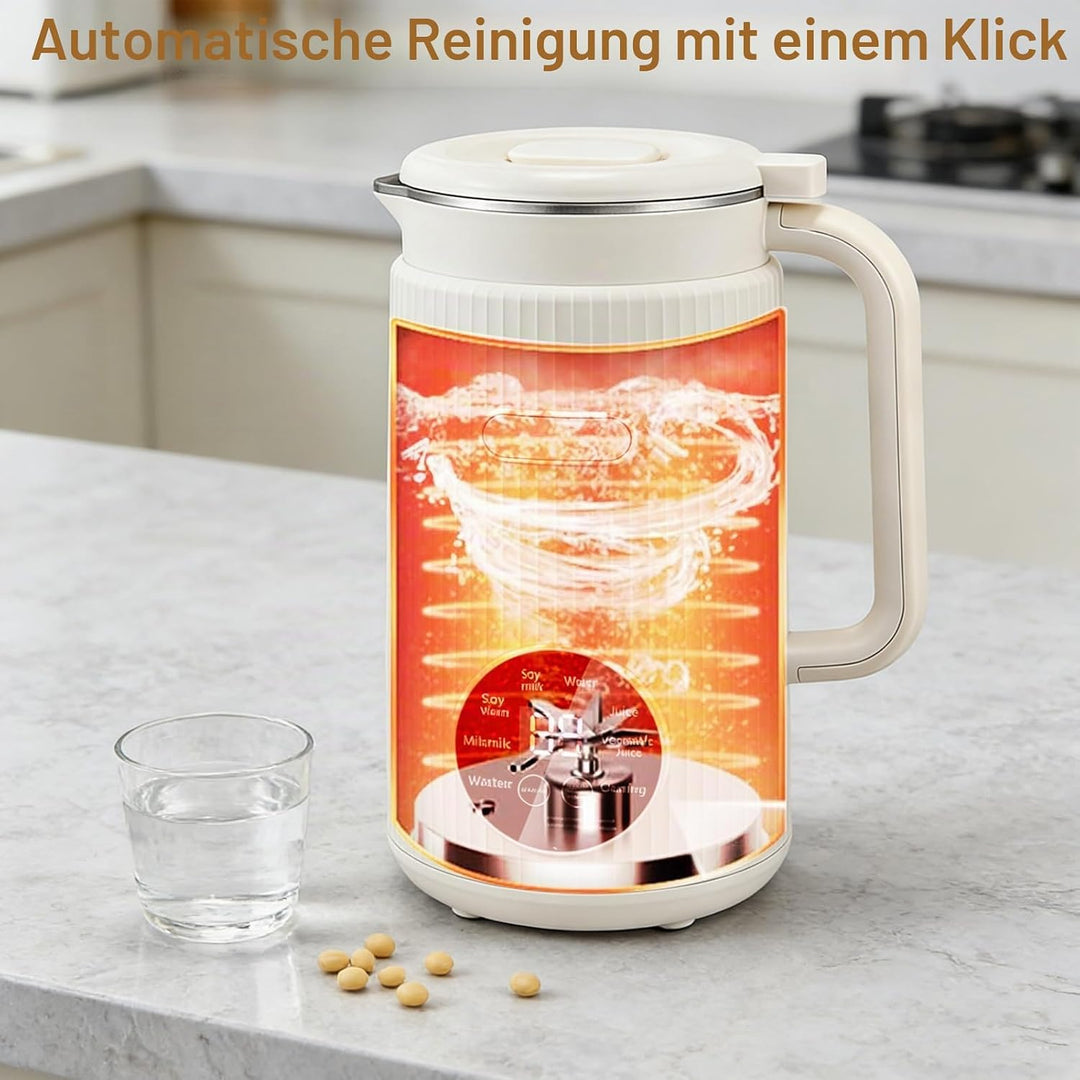 8-in-1 Nussmilchmaschine 1200 ml,Nussmilch Maschine,Automatische Mandelmilchmaschine Pflanzenmilchbe