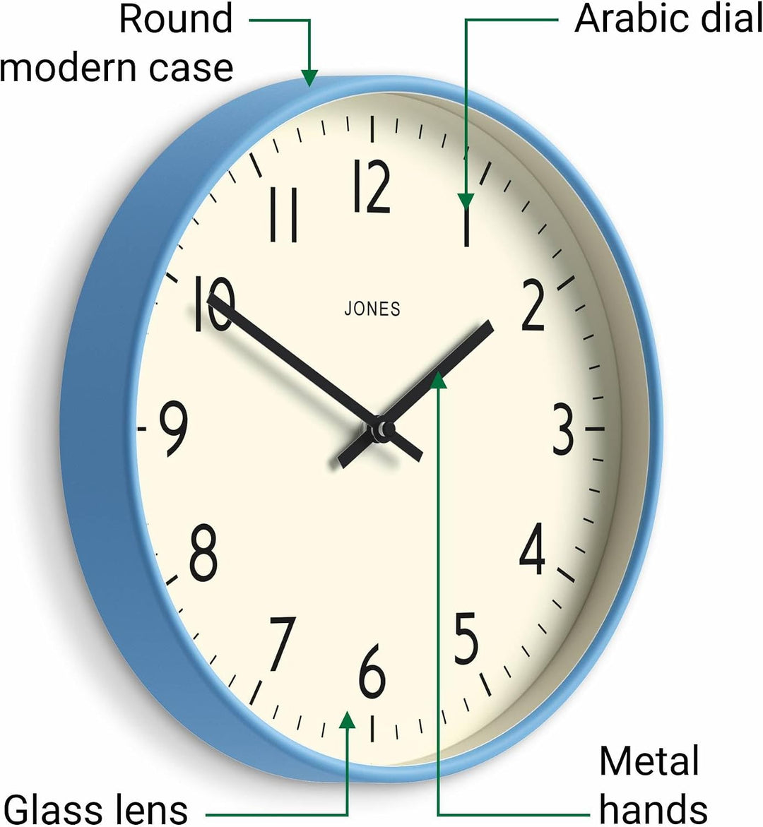 JONES CLOCKS® Studio Runde Wanduhr – Runde Uhr – Moderne Uhr – Designer Wand Uhren – Küchenuhr – Woh
