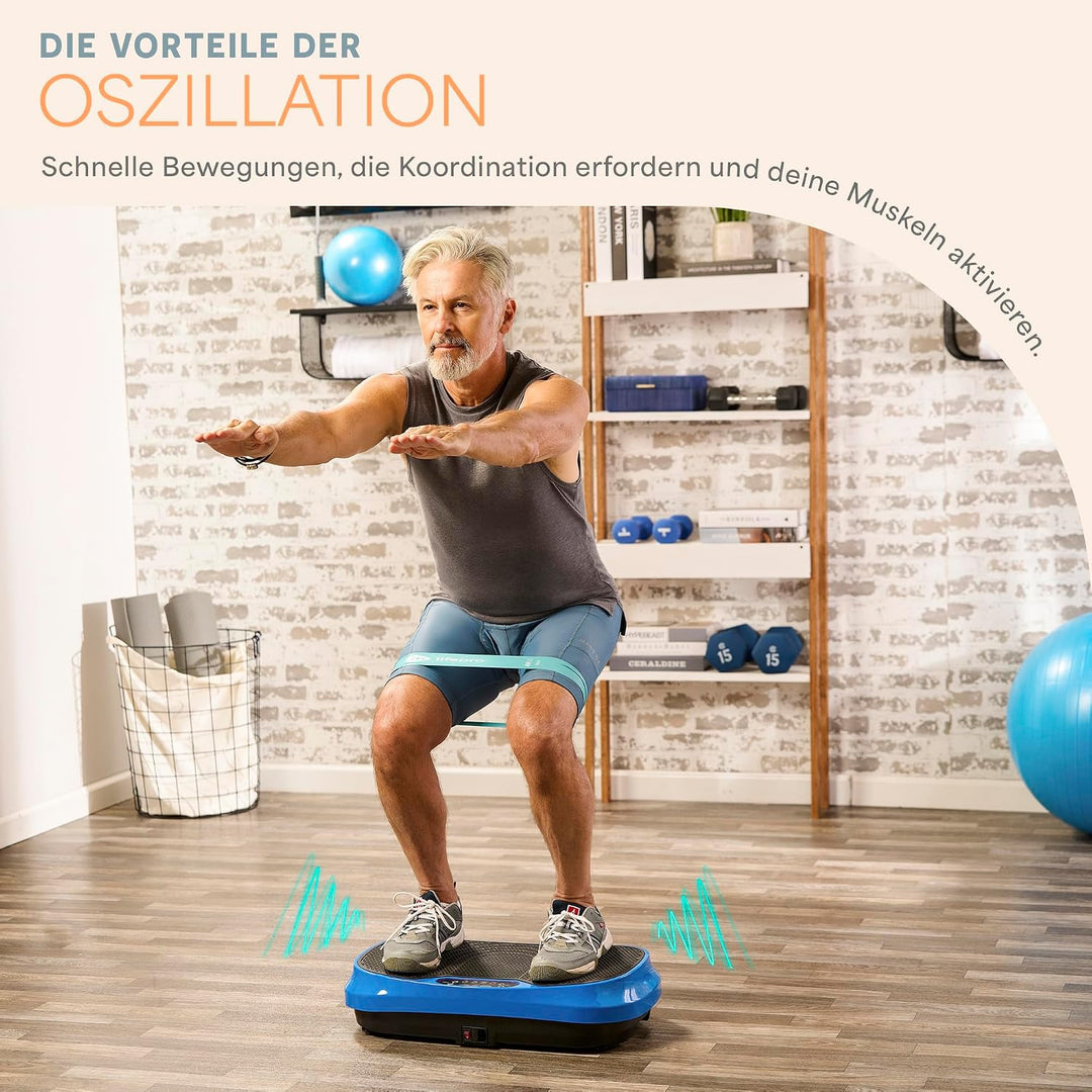 Lifepro Waver Mini Vibration Plate Exercise Machine with Remote &amp; Bands - Compact Whole Body Vibrati
