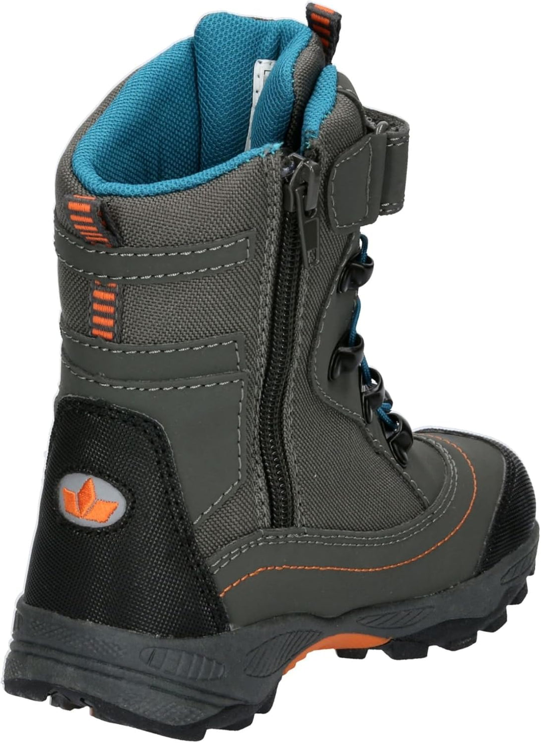 Lico Unisex Kinder Sundsvall Vs Schneestiefel 25 EU Grau Petrol Orange, 25 EU Grau Petrol Orange