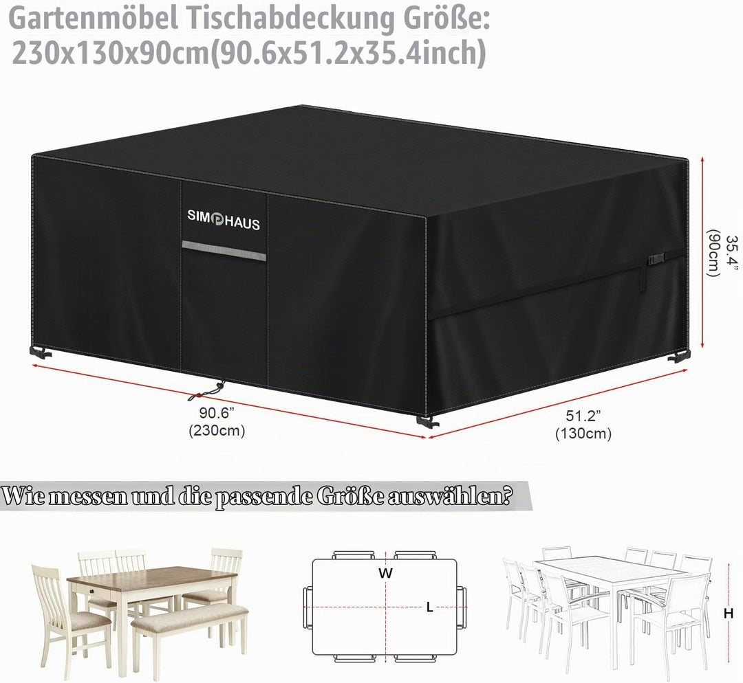 Abdeckung Gartenmöbel Wasserdicht Abdeckplane Gartenmöbel | 420D Oxford Abdeckhaube Gartentisch Schu