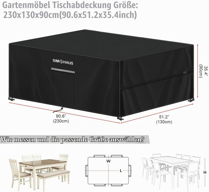 Abdeckung Gartenmöbel Wasserdicht Abdeckplane Gartenmöbel | 420D Oxford Abdeckhaube Gartentisch Schu