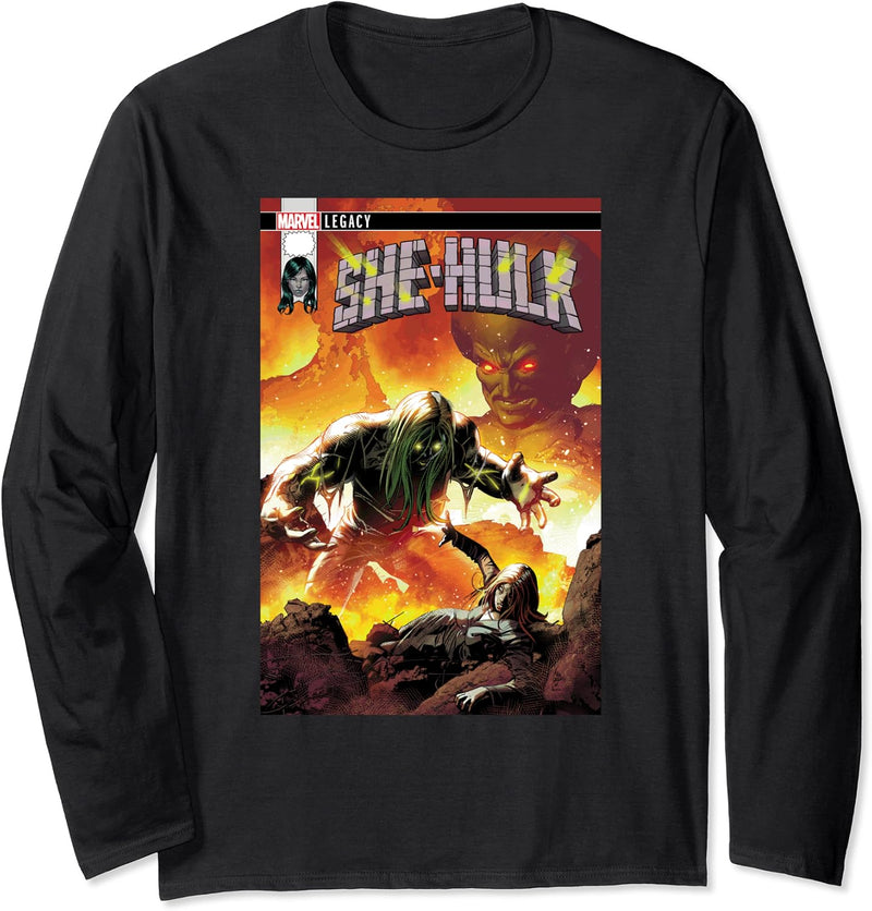 Marvel She-Hulk Eternal Flames Comic Cover Langarmshirt
