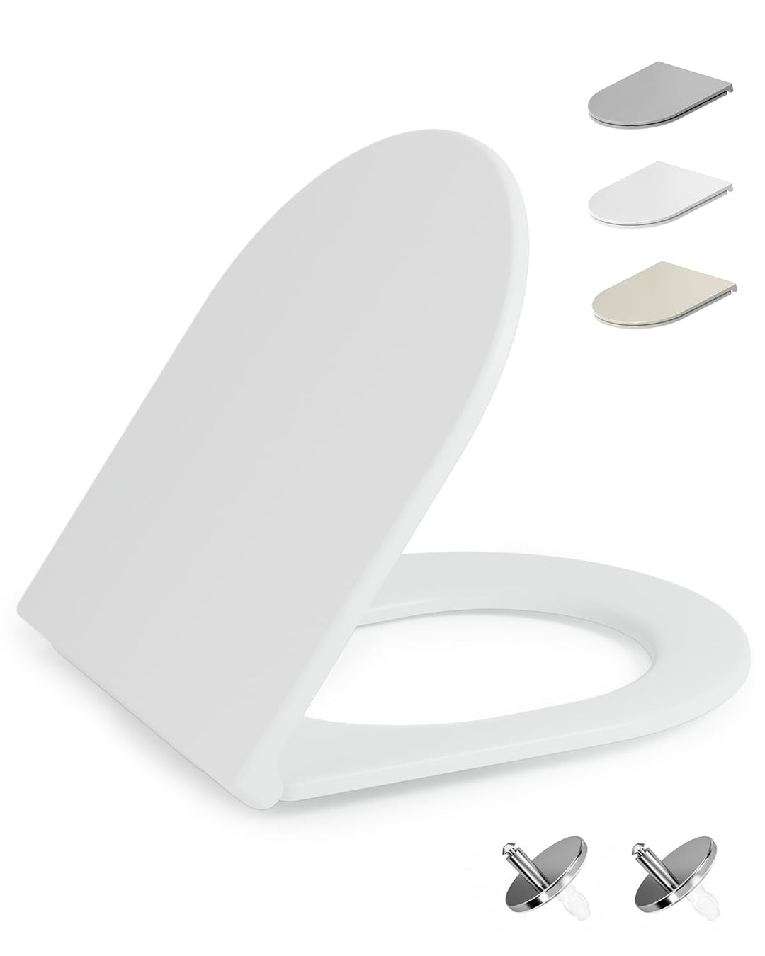 HySail Hochwertiger Toilettendeckel mit Absenkautomatik, Schnellverschluss und Hygienischer Oberfläc