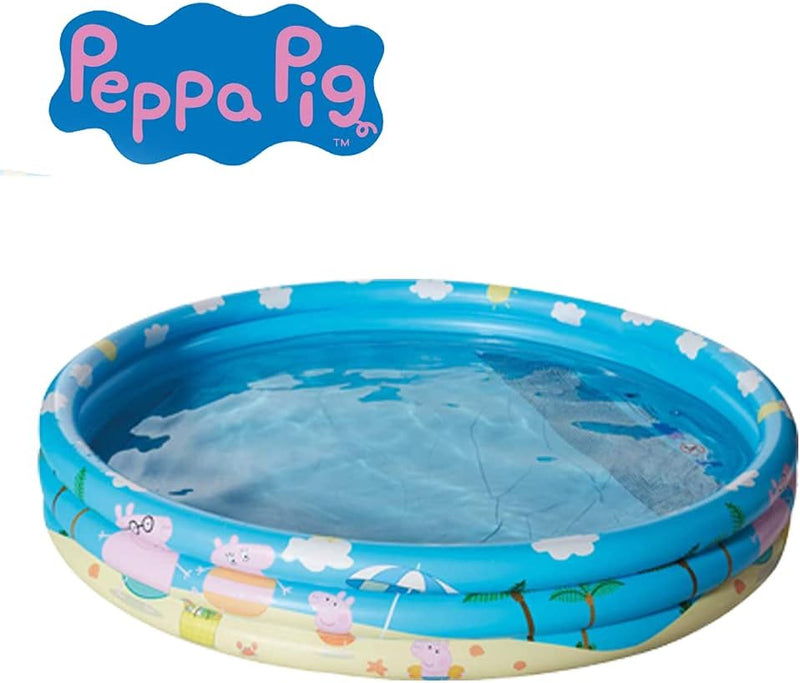 Smart-Planet Planschbecken Peppa Pig aufblasbar - 150 x 25 cm - 3-Ring-Pool Peppa Wutz - Kinderpool