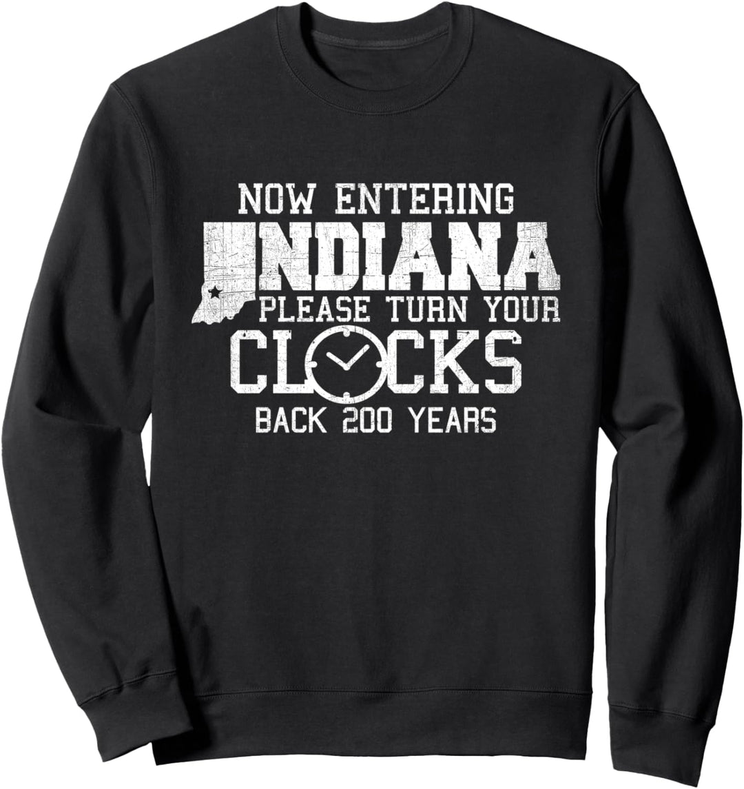 Now Entering Indiana Lustiges Heimatstaatskarte Sweatshirt