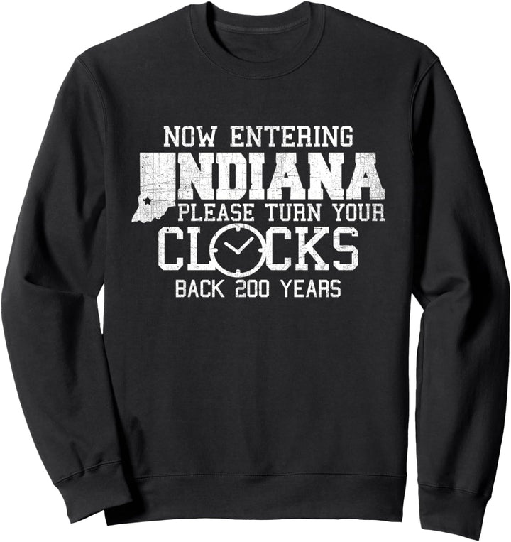 Now Entering Indiana Lustiges Heimatstaatskarte Sweatshirt