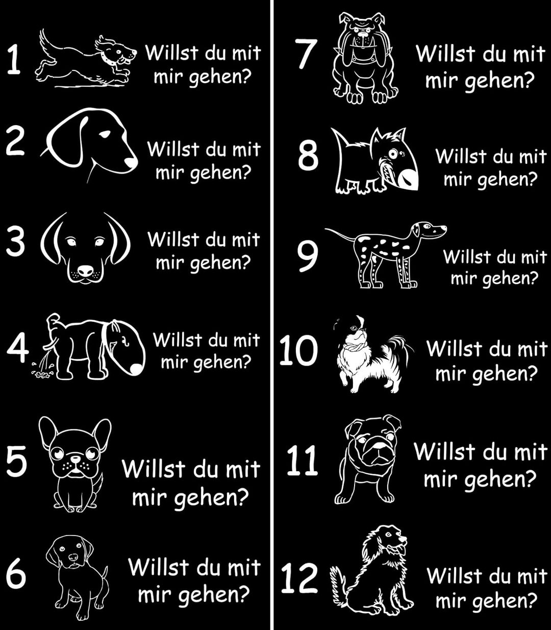iX-brella XXL Automatik Golfschirm mit weissem Fiberglas-Gestell mit Hunde-Motiv 4 Hund 4, Hund 4