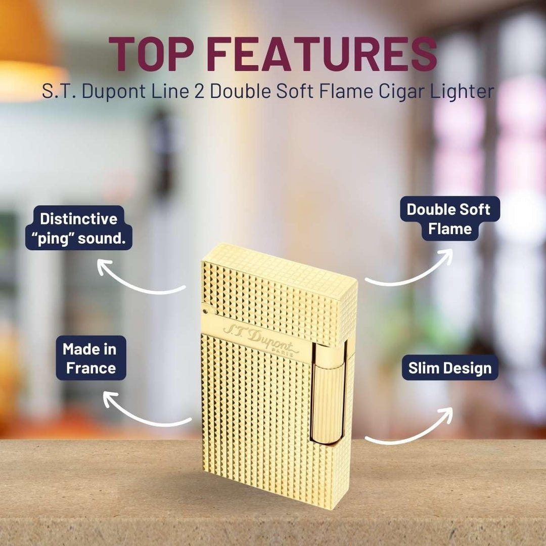 S.T. Dupont 016184 Feuerzeug Linie 2 Carrée