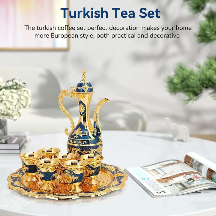 Türkisches Teeset, Tee-Set Tee Oder Kaffee, Vintage Türkisches Kaffeekannen-Set, Türkisches Tee-Set