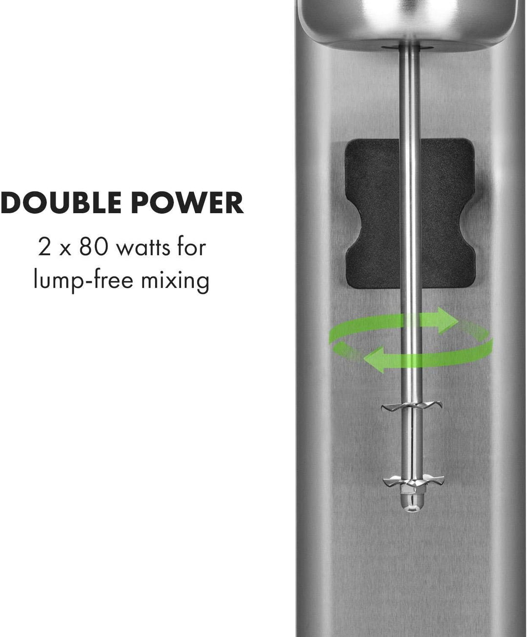 Klarstein Kraftpaket II Pro Doppel Drink Mixer, 160 Watt, 2 x 1 L, 2 Stufen, 20000 U/min, 2 Mixbeche