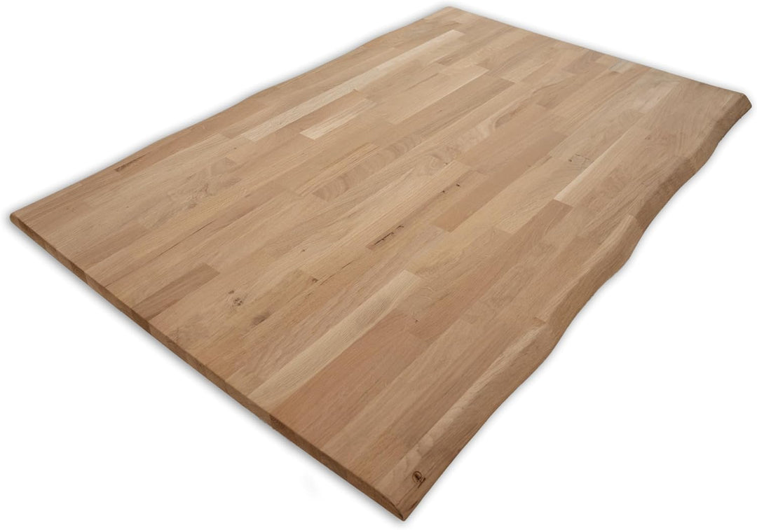 Tischplatte Eiche Massiv Baumkante (80 x 80 cm, Eiche, naturbelassen) Eiche, Naturbelassen 80 x 80 c