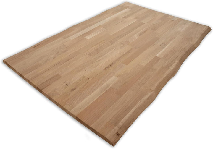 Tischplatte Eiche Massiv Baumkante (80 x 80 cm, Eiche, naturbelassen) Eiche, Naturbelassen 80 x 80 c