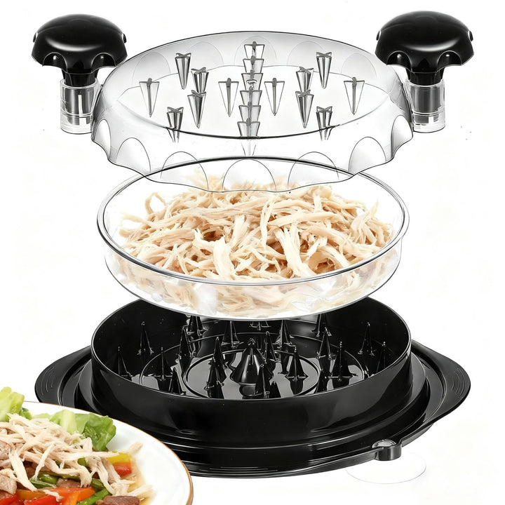 Coolty Hähnchen-Zerkleinerer,Sichtbar Chicken Shredder mit Starkem Saugnapf-Sockel, kann zum Schneid