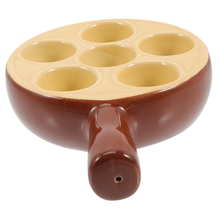 jojofuny Keramik Schneckenbackform mit Griff 45 Zoll Robustes Schneckenschalentablett mit Mehrfachsc